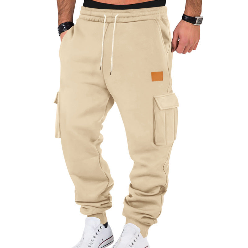 Herren Cargo-Jogginghose mit Taschen und elastischem Bund Aliams