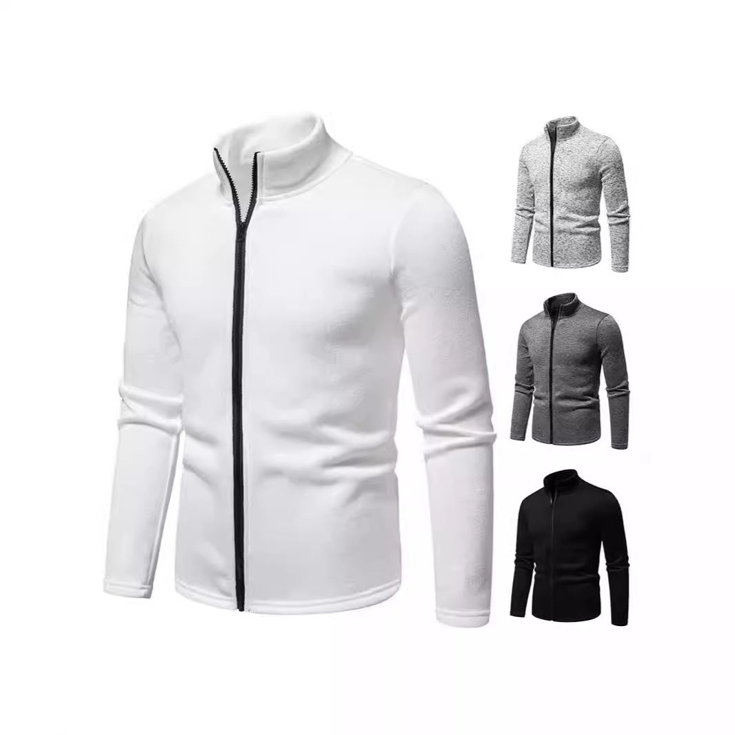 Herren Fleecejacke mit hochschließendem Kragen und durchgehendem Reißverschluss Aliams