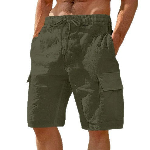 Herren Cargo-Shorts mit elastischem Bund und praktischen Seitentaschen Aliams