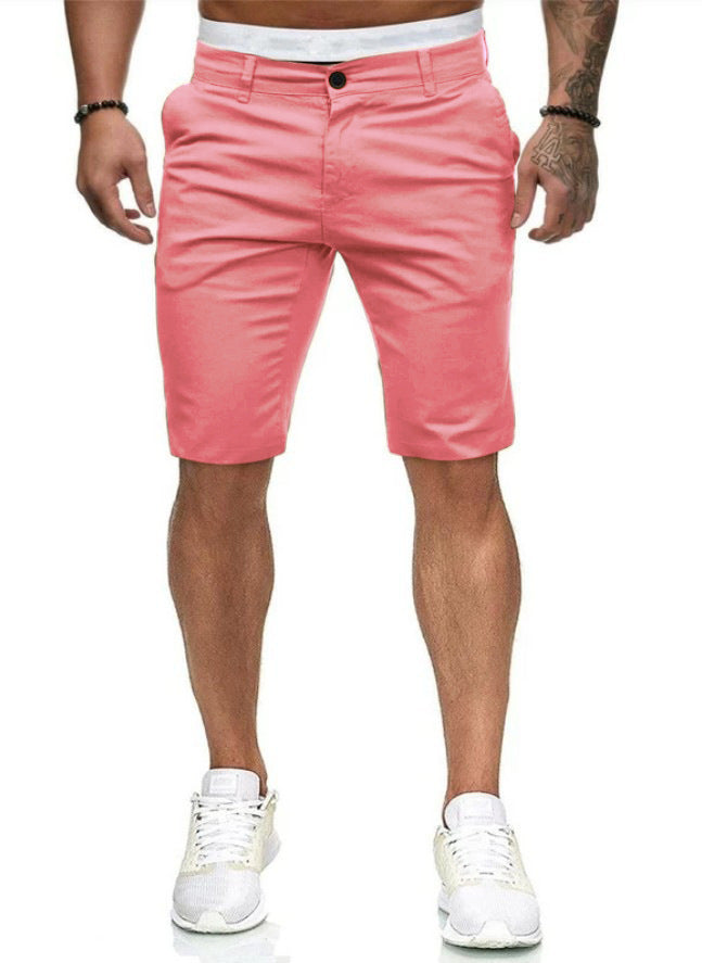 Herren klassische Chino-Shorts mit elastischem Bund und modischem Schnitt Aliams