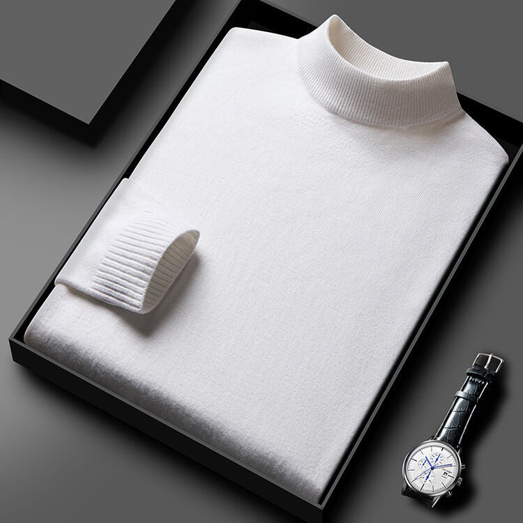 Herren eleganter Pullover mit hochgeschlossenem Kragen Aliams