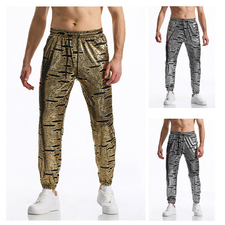 Herren Sportliche Jogginghose mit glänzendem Finish Aliams