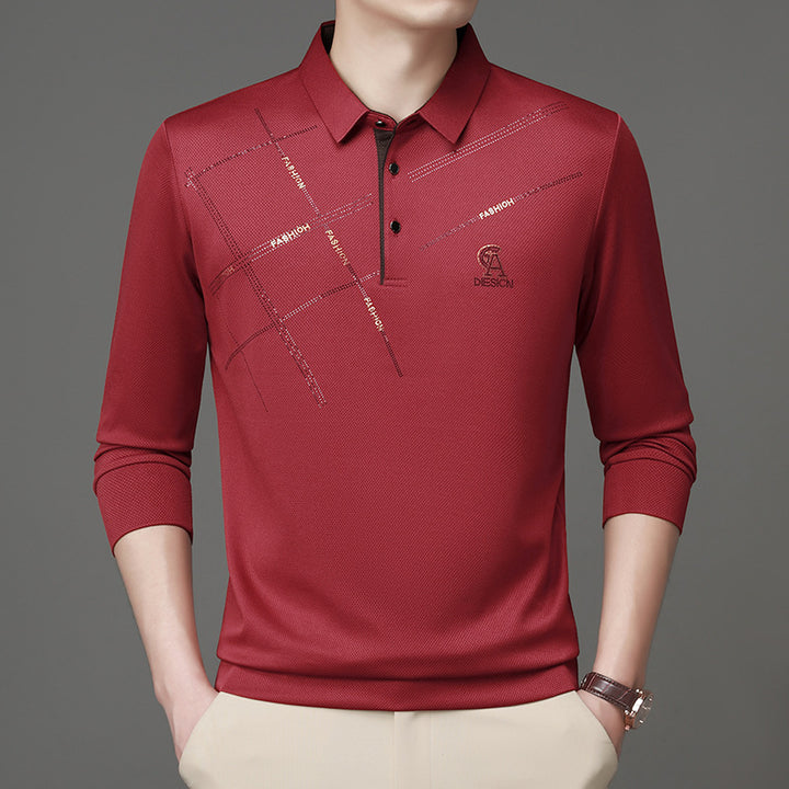 Herren Poloshirt mit stylischem Grafikdruck und hochwertigem Funktionsmaterial Aliams