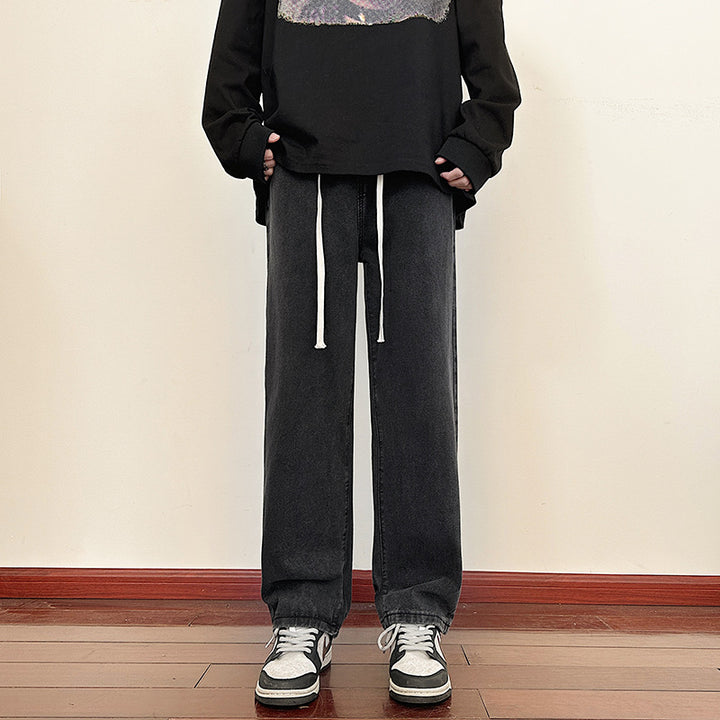 Herren weite Cargo-Jeans mit elastischem Bund und praktischen Taschen Aliams