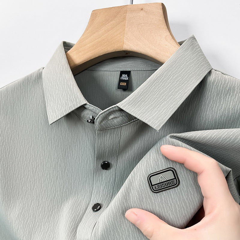 Herren Freizeit Polohemd mit strukturiertem Gewebe Aliams