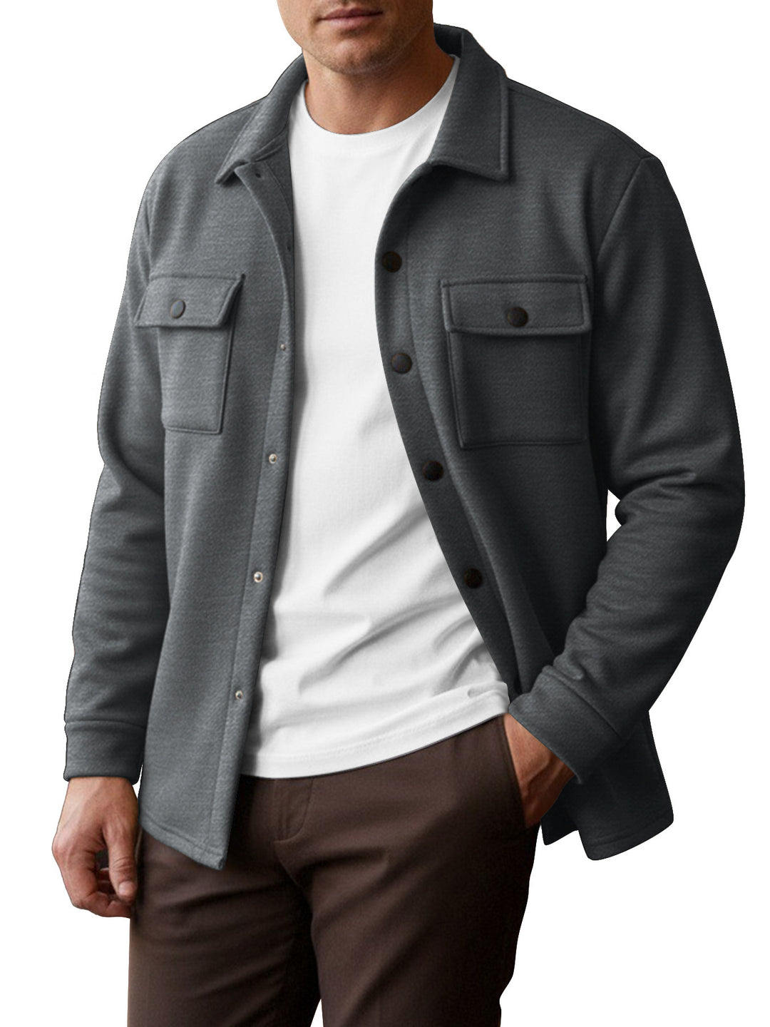 Herren Freizeithemd mit verschließbaren Brusttaschen Aliams