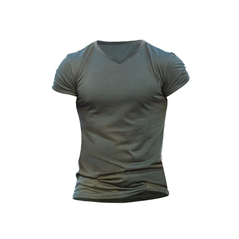 Herren V-Ausschnitt T-Shirt aus weichem Baumwollmix Aliams