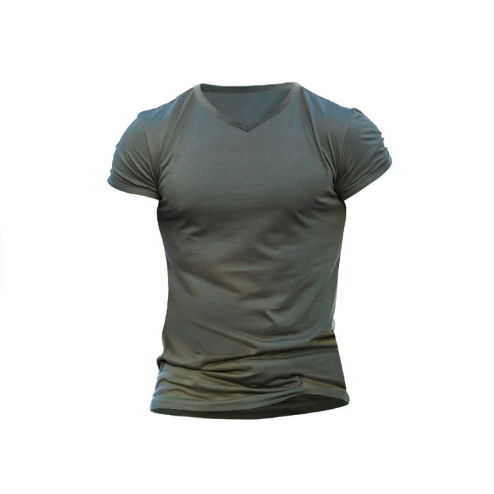 Herren V-Ausschnitt T-Shirt aus weichem Baumwollmix Aliams