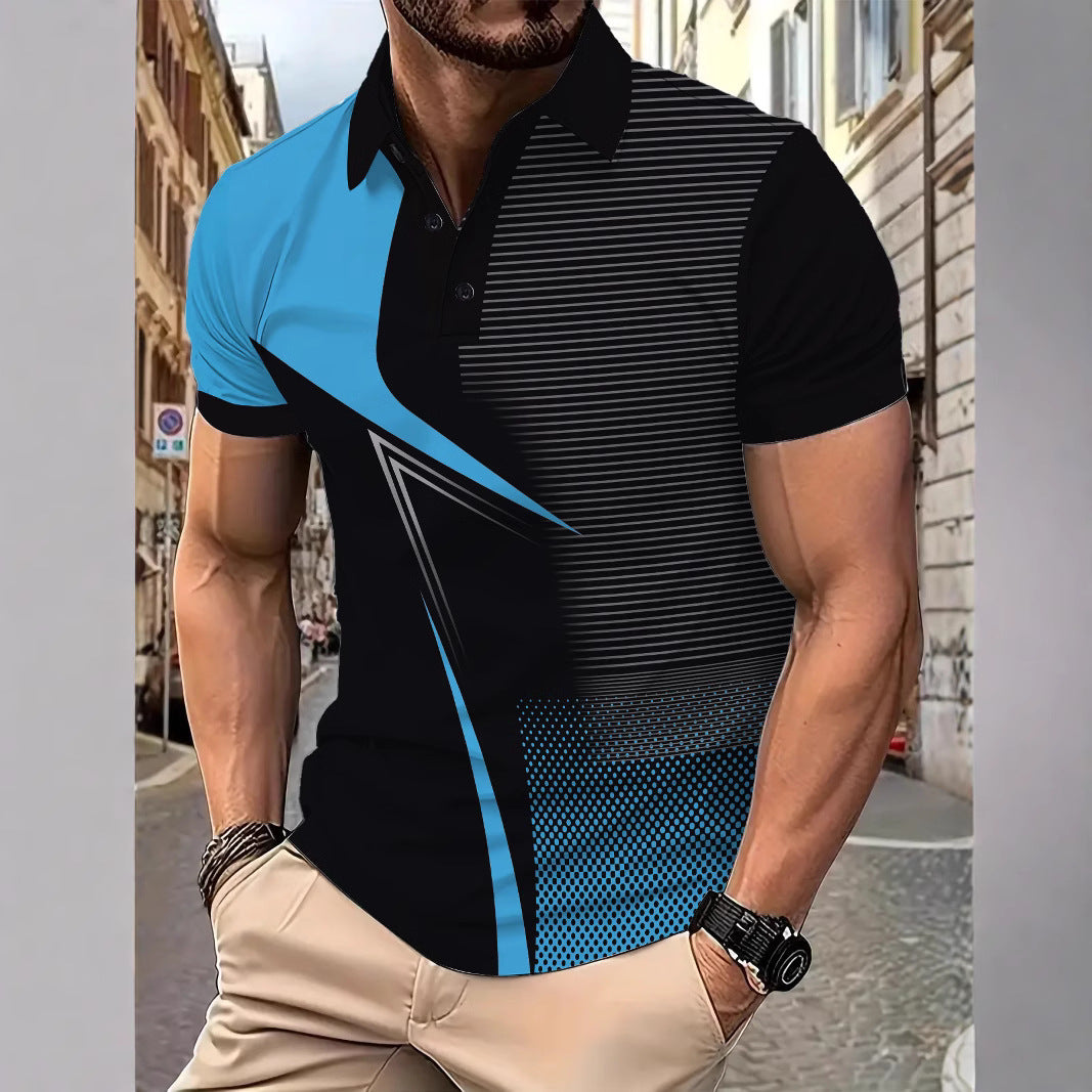 Herren Sportliches Poloshirt mit aufregendem Grafikdesign Aliams