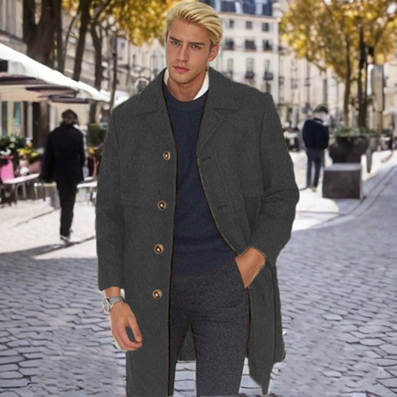 Herren eleganter Wollmantel Aliams