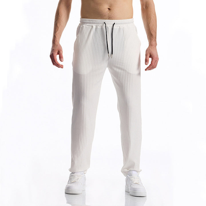 Herren bequeme Activewear-Hose mit elastischem Bund und gestreiftem Design Aliams