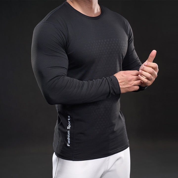 Herren atmungsaktives Langarm-Funktionsshirt Aliams