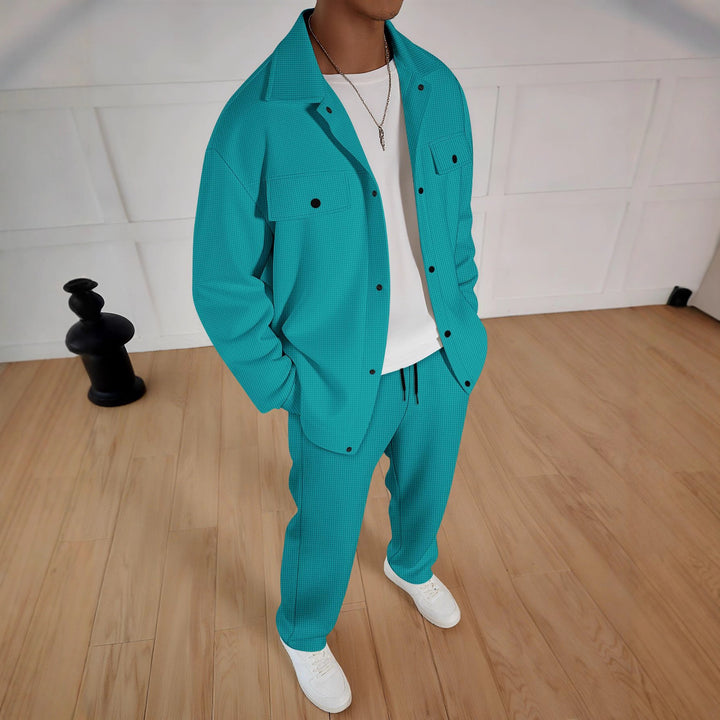 Herren Freizeitanzug mit strukturierter Oberfläche Aliams