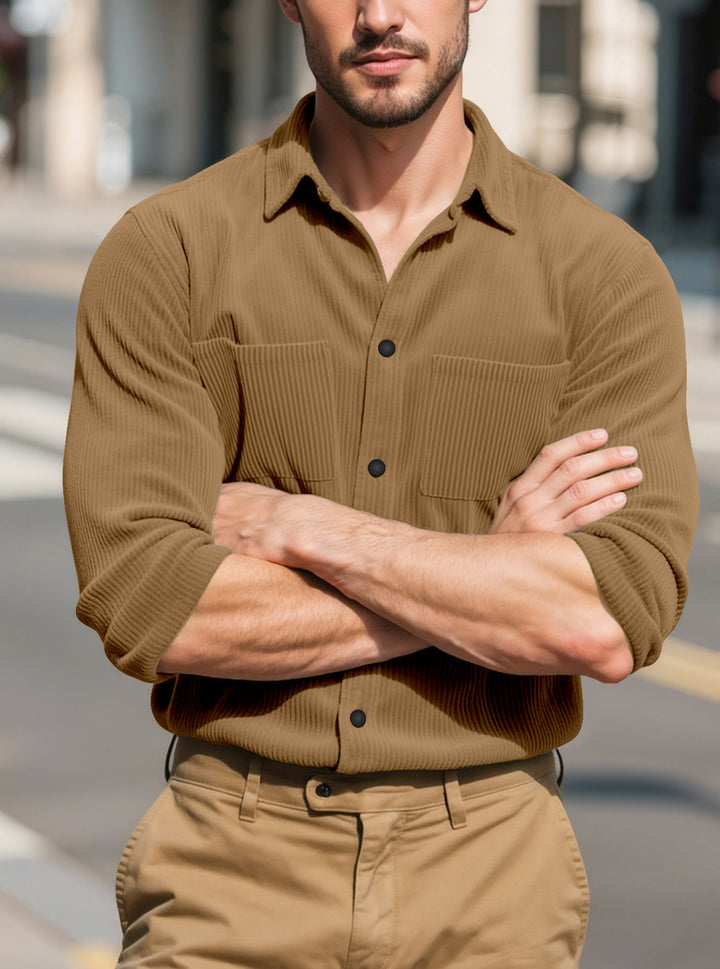 Herren Freizeithemd mit strukturiertem Design und praktischen Brusttaschen Aliams