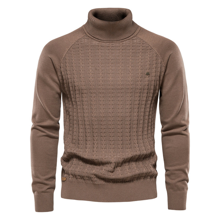 Herren Rollkragenpullover mit strukturiertem Muster Aliams