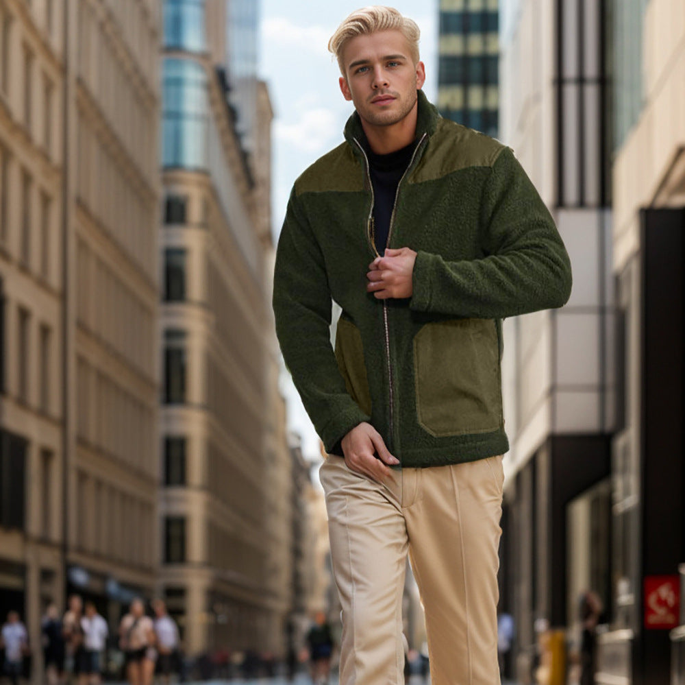 Herren Fleecejacke mit hochwertigem Innenfutter und praktischen Reißverschlusstaschen Aliams