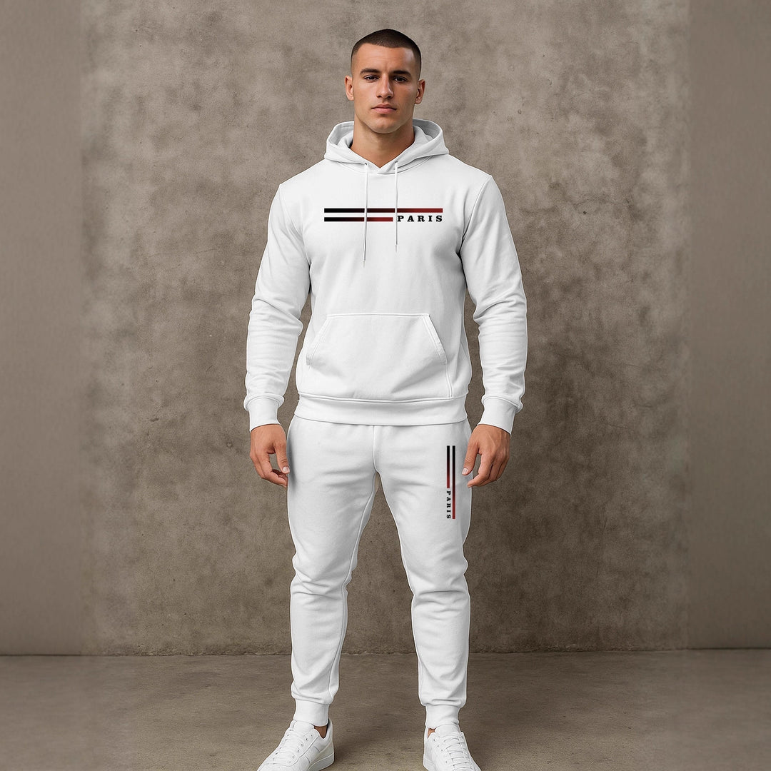 Herren Sportlicher Hoodie-Jogginganzug mit funktionalem Schnitt und praktischen Taschen Aliams