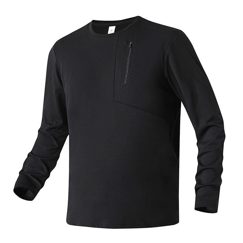 Herren Atmungsaktives Funktionsshirt mit Reißverschlusstasche Aliams