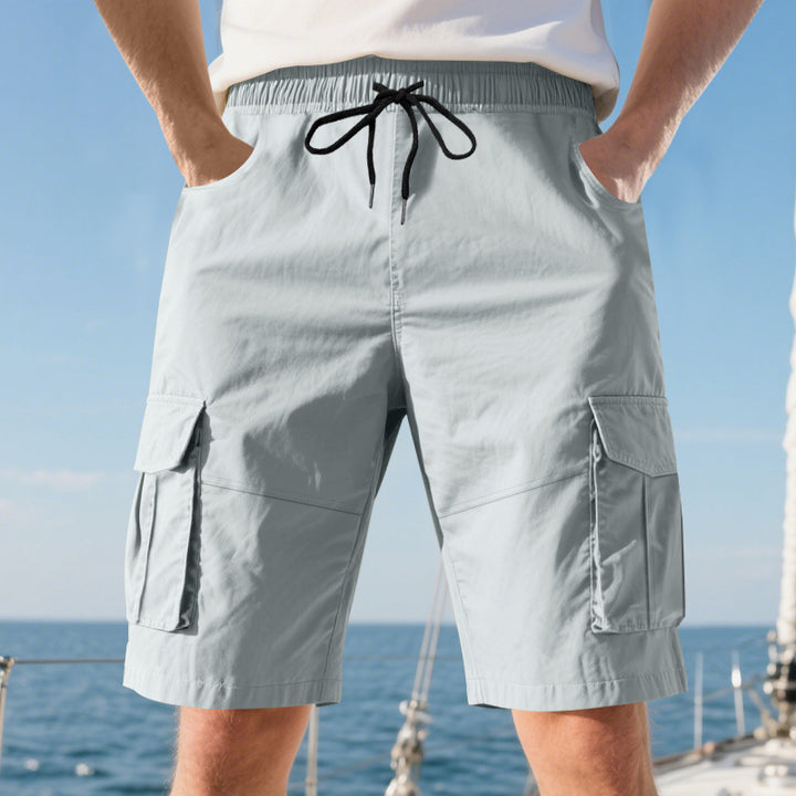 Herren Cargo-Shorts mit elastischem Bund und praktischen Seitentaschen Aliams