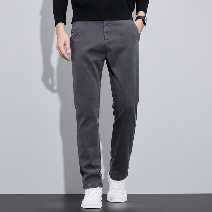 Herren elegante Chino-Pants mit slim-fit Schnitt und vielseitigen Taschen Aliams