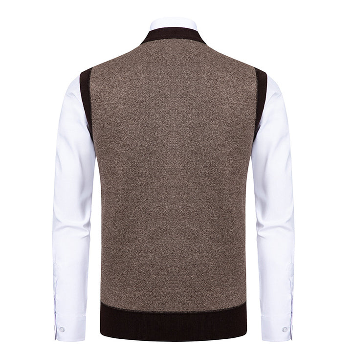 Herren edle Strickjacke mit modernem Rautenmuster Aliams