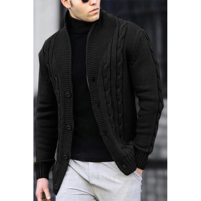 Herren Strickjacke mit modernen Zopfdesign Aliams