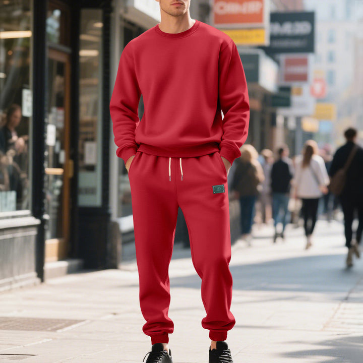 Herren bequemer Freizeit-Sweatanzug mit praktischem Kordelzug und Taschen Aliams