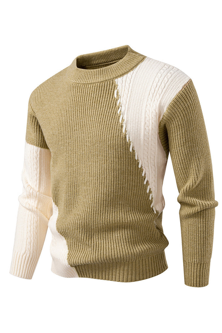 Herren Strickpullover mit modernem Struktur-Design und elegantem Kragen Aliams