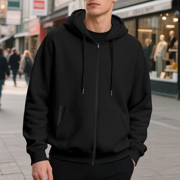 Herren Zip-Hoodie mit bequemen Taschen und weichem Innenfutter Aliams