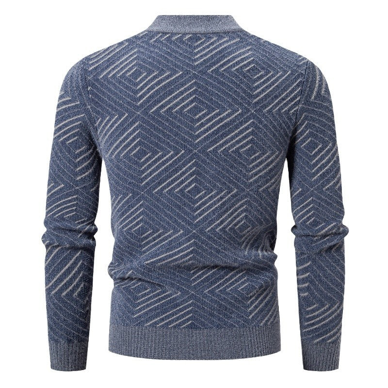 Herren eleganter Pullover mit Strukturmuster Aliams