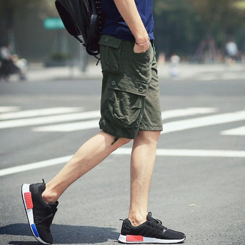 Herren Cargo-Shorts mit vielseitigen Taschen und elastischem Bund Aliams