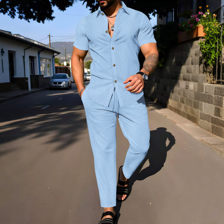 Herren vielseitiger Kurzoverall mit modischem Strukturmuster Aliams