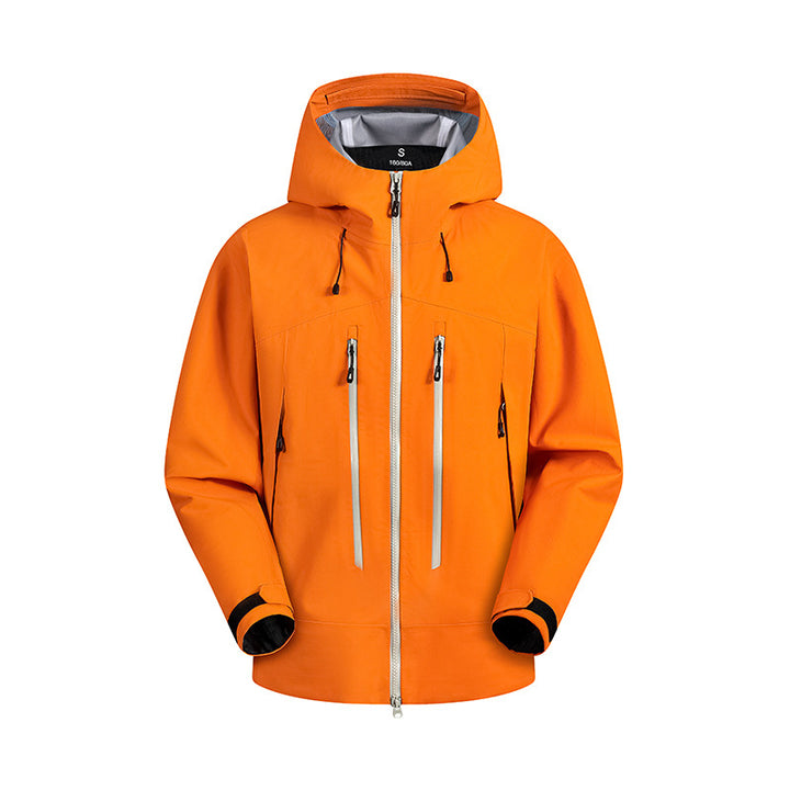 Herren wasserabweisende Funktionsjacke mit verstellbarem Kapuzensystem und mehrfachen Reißverschlusstaschen Aliams