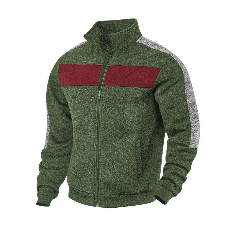 Herren Sportliche Fleecejacke mit hohem Kragen und reflektierenden Akzenten Aliams
