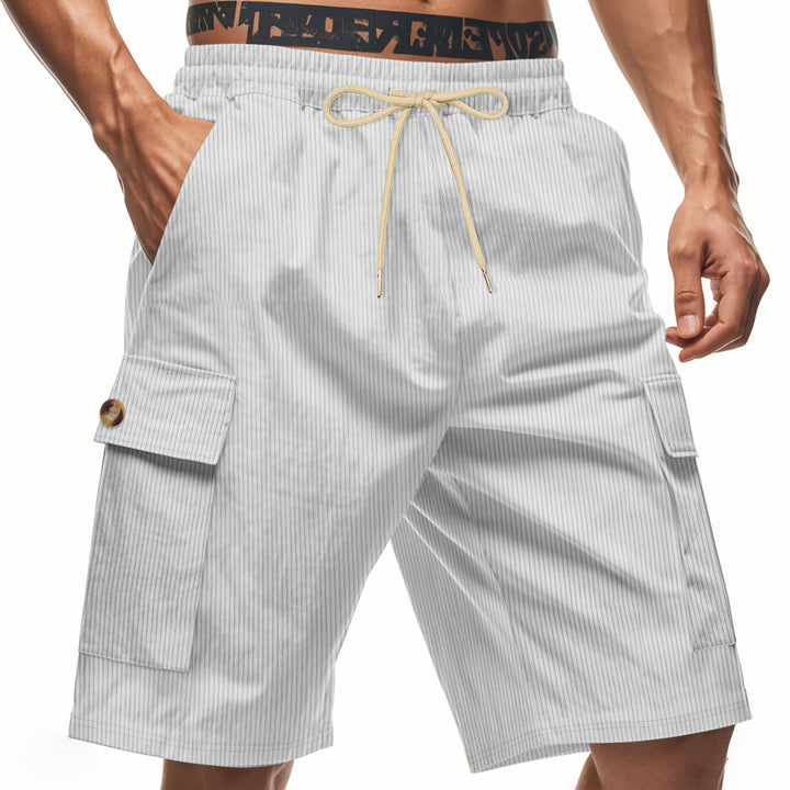 Herren Cargo-Shorts mit eleganten Streifen und praktischen Seitentaschen Aliams