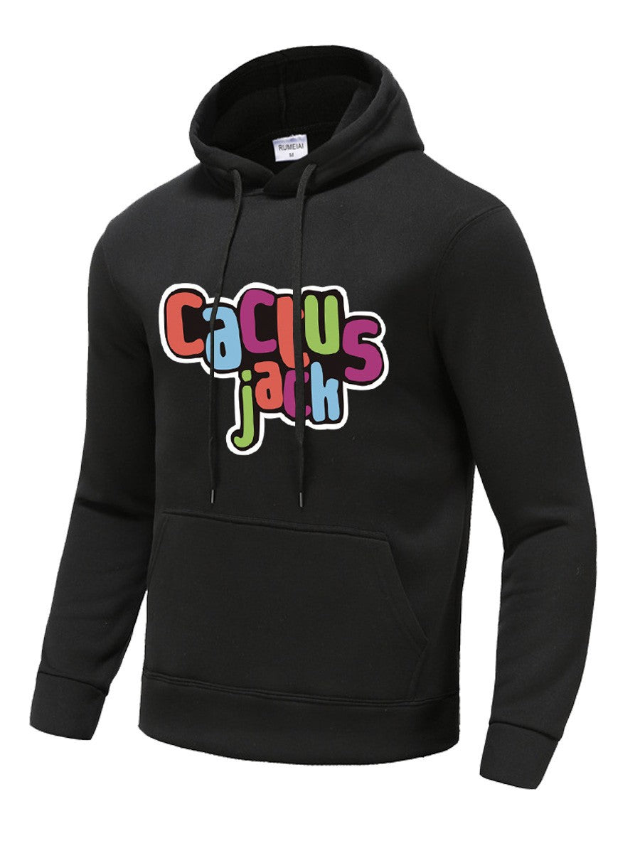 Herren bequemer Kapuzenpullover mit auffälligem mehrfarbigem Grafikdruck Aliams