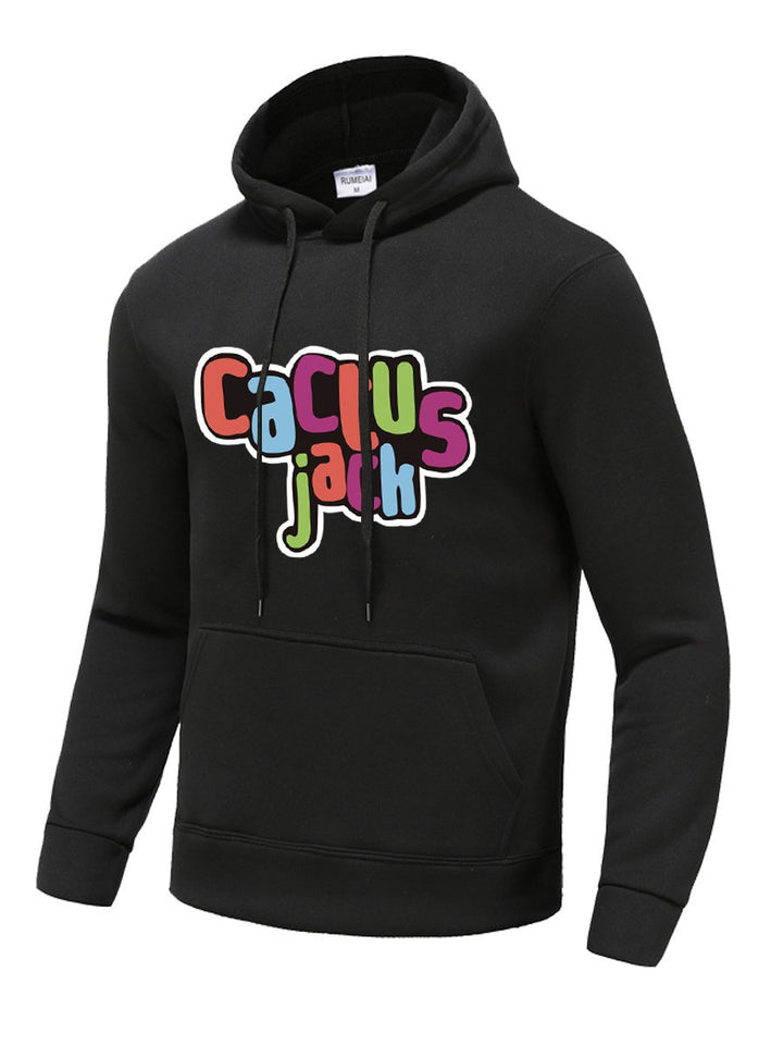 Herren bequemer Kapuzenpullover mit auffälligem mehrfarbigem Grafikdruck Aliams