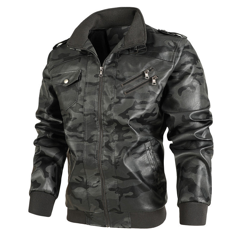 Herren camouflage Freizeitjacke mit stylischen Reißverschlusstaschen Aliams