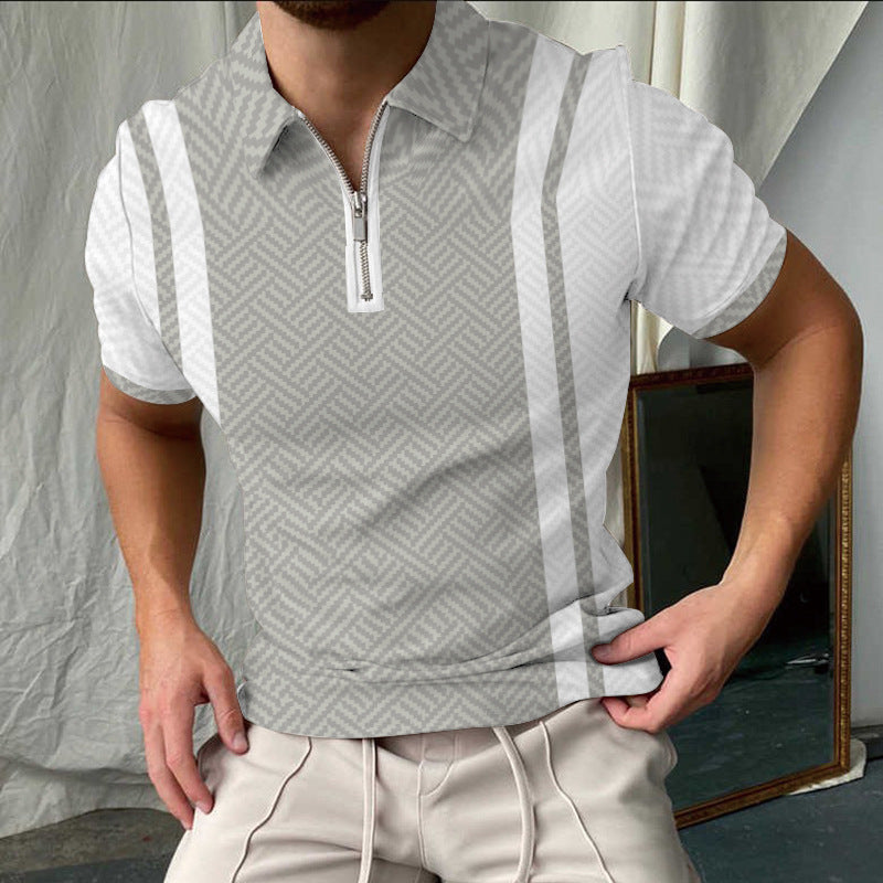 Stylisches Kariertes Kurzarm-Polo-Shirt für Herren Aliams
