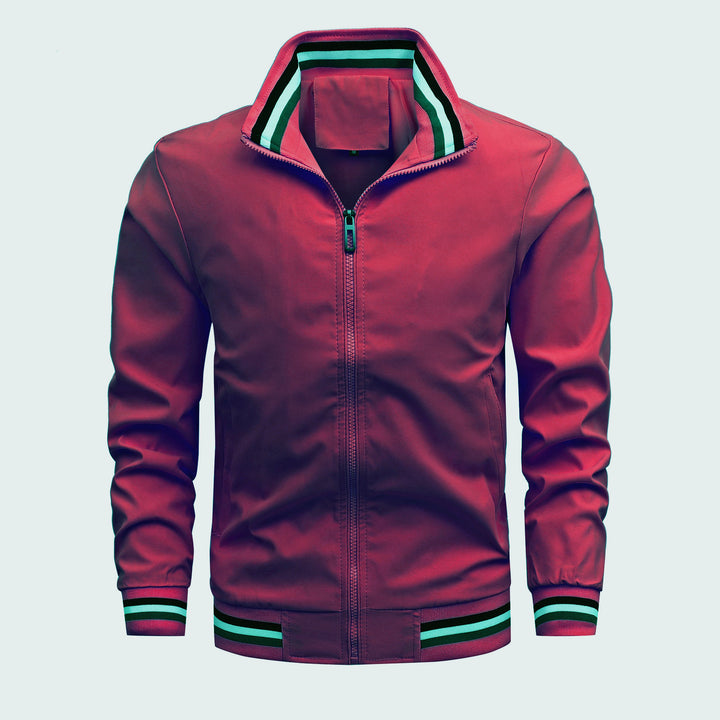 Herren sportliche Freizeitjacke mit modernem Stehkragen Aliams