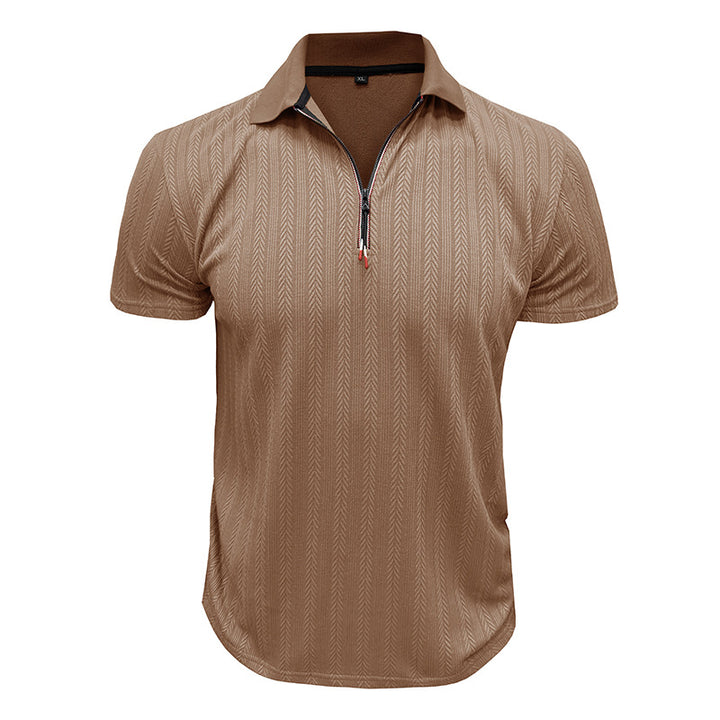 Herren Kurzarm Poloshirt mit hohem Kragen Aliams