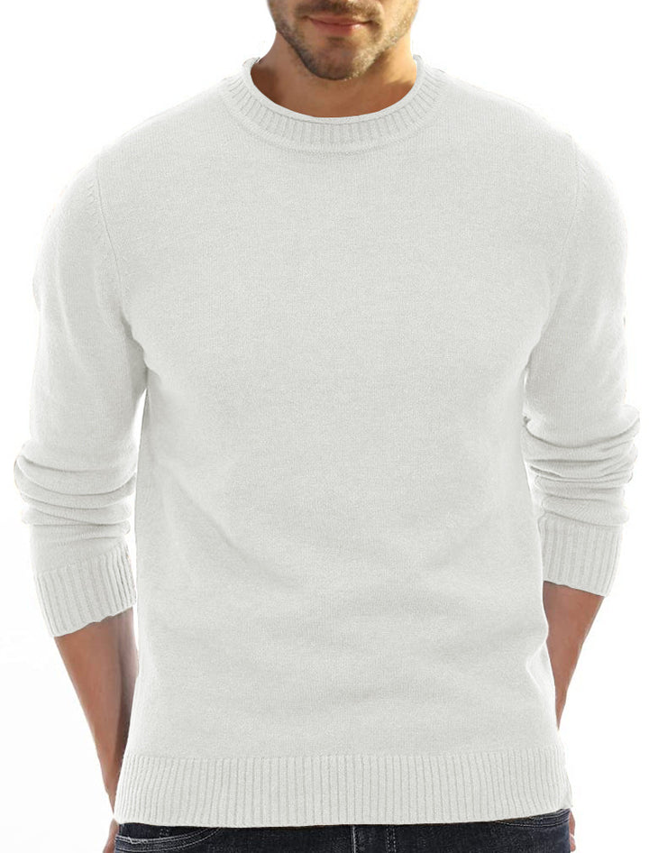 Herren Elegant geschnittener Pullover mit Rundhalsausschnitt Aliams