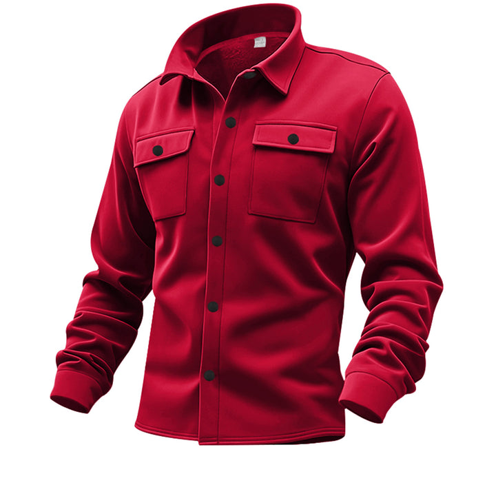 Herren Utility-Hemd mit aufgesetzten Taschen und modernem Design Aliams