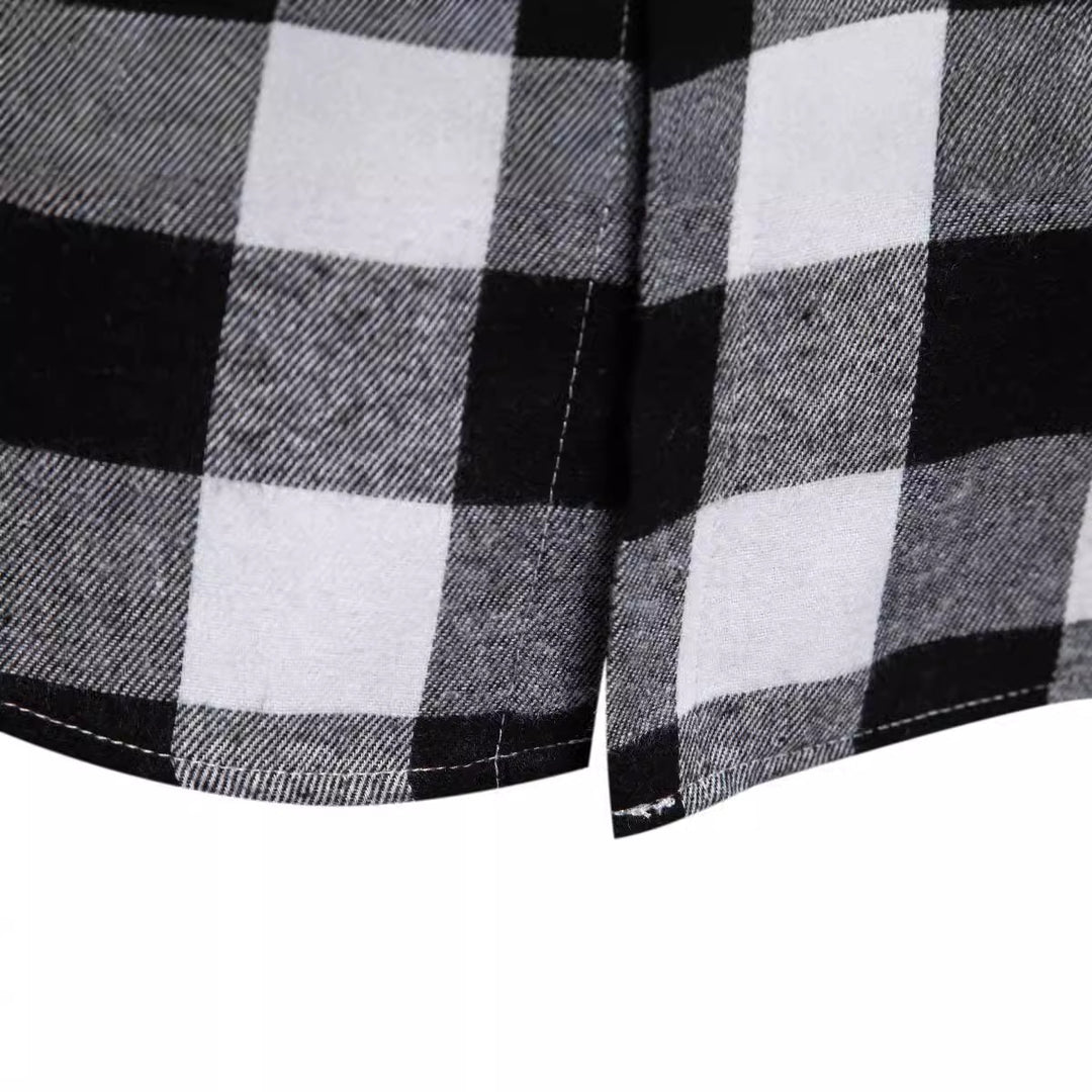 Herren Flanellhemden mit integriertem Kapuzen-Design und lässigem Look Aliams