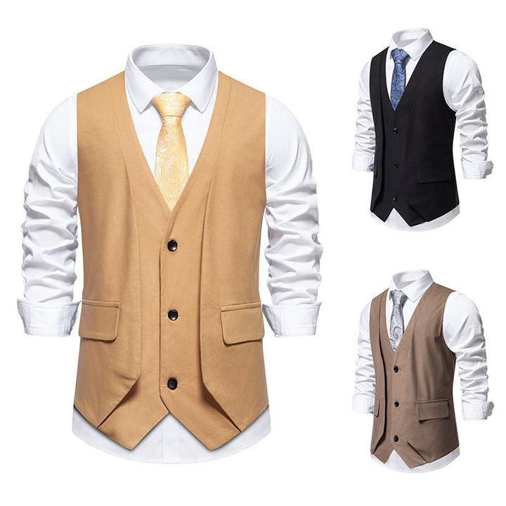 Herren elegante Weste mit schmalem Schnitt und praktischen Taschen Aliams