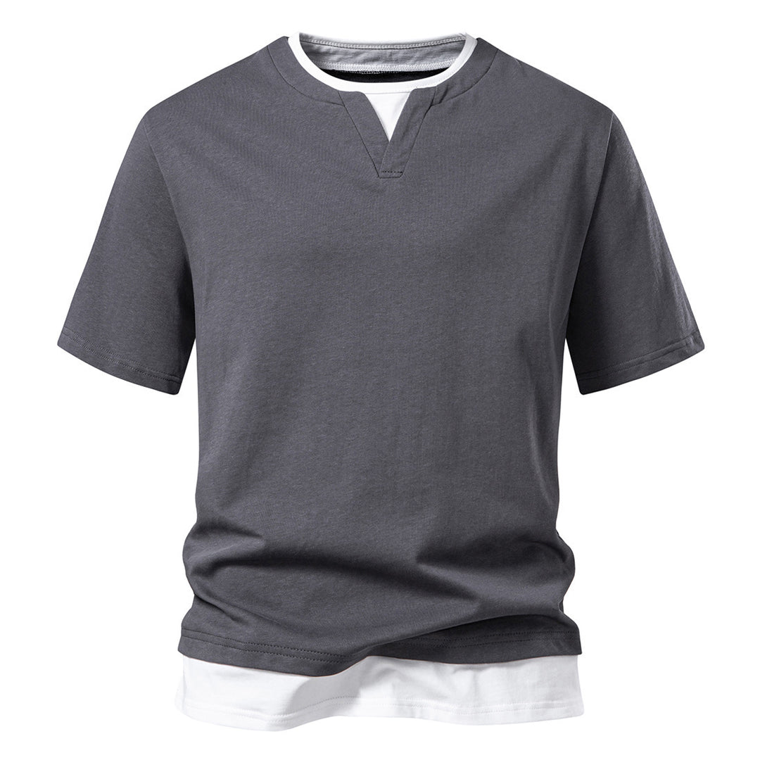 Herren V-Ausschnitt T-Shirt mit modernem Schnitt und lässigem Look Aliams