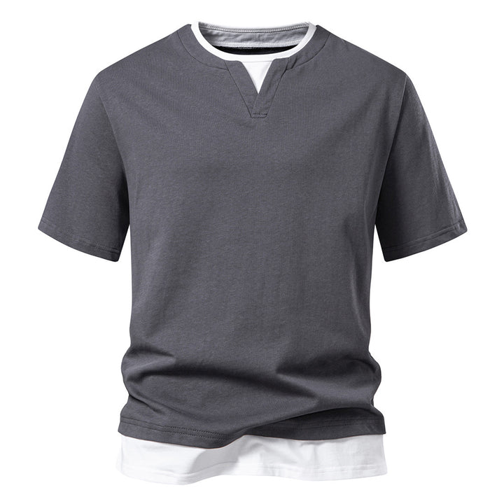 Herren V-Ausschnitt T-Shirt mit modernem Schnitt und lässigem Look Aliams