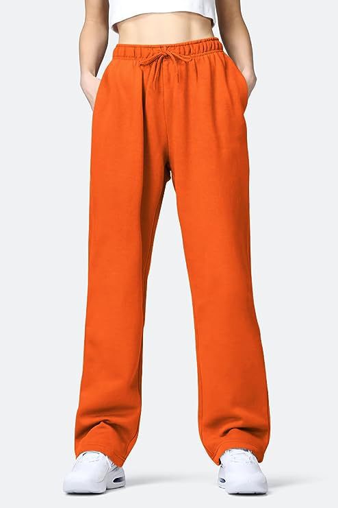 Damen Bequeme Freizeithose mit elastischem Bund und seitlichen Taschen Aliams