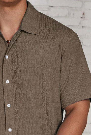 Herren trendiges Kurzarmhemd Aliams