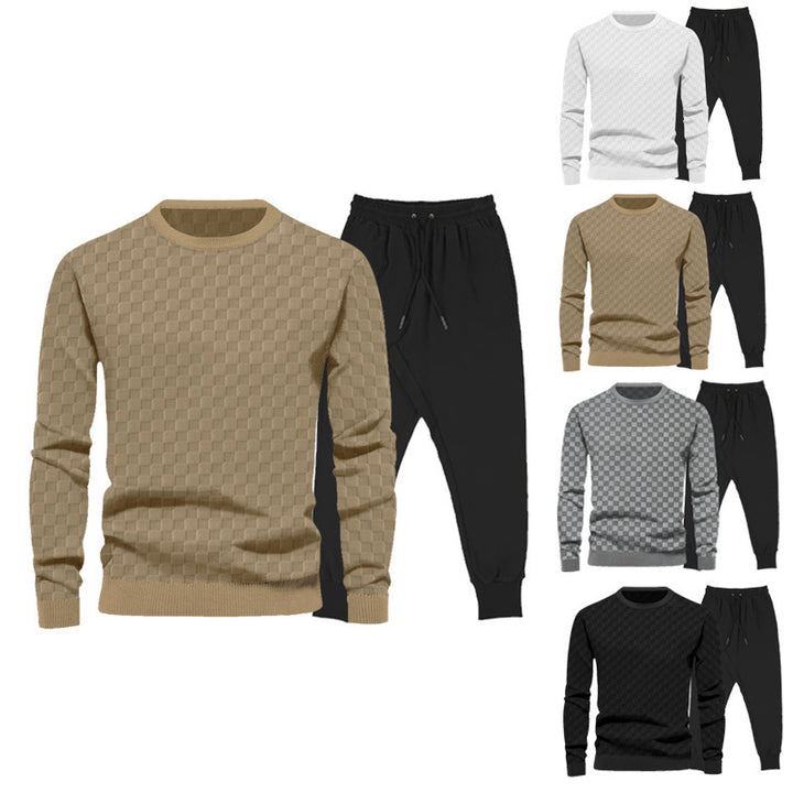 Herren Sportliches Komplettset mit strukturiertem Pullover und Jogginghose Aliams